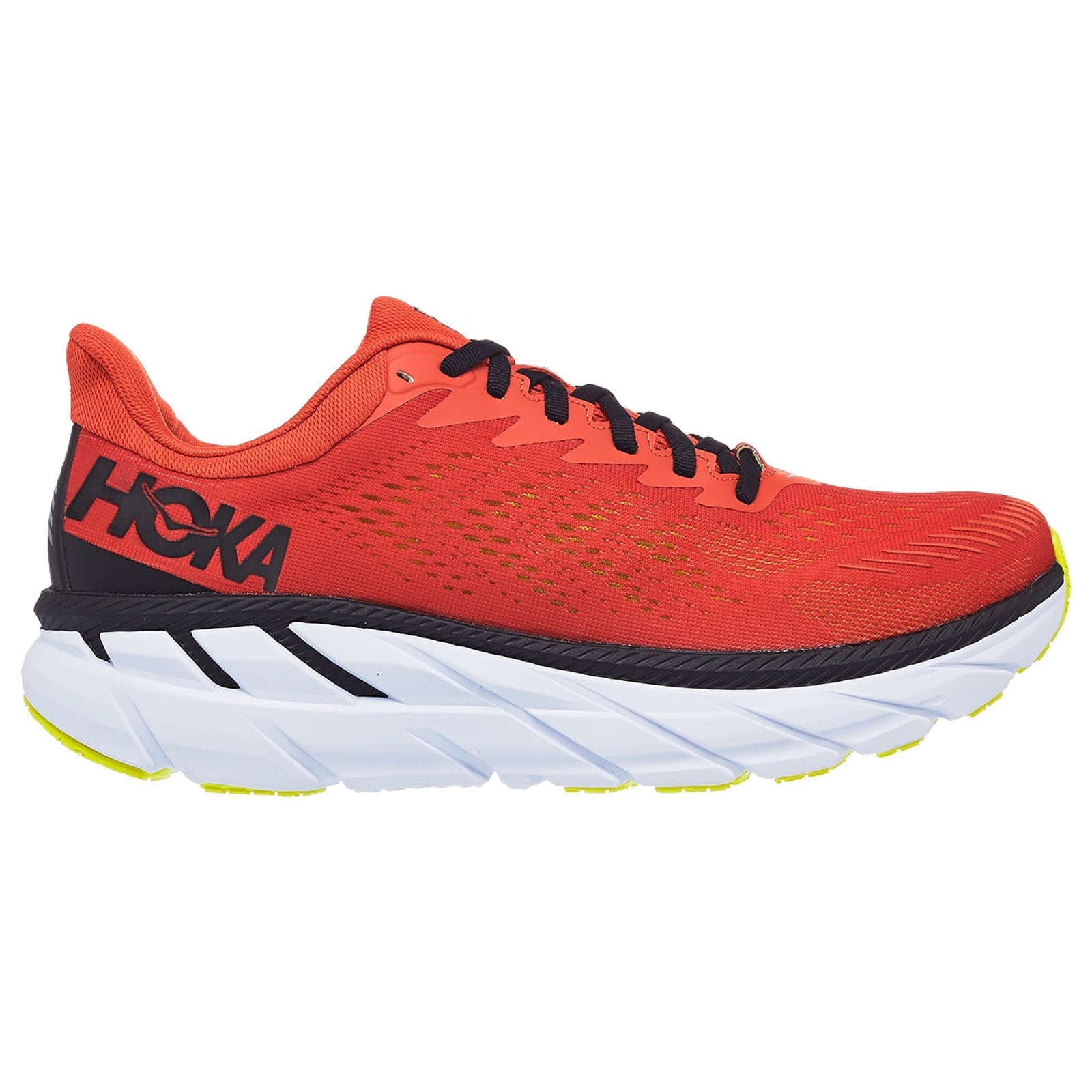 Hoka Clifton 7 Mesh Men's Running Shoes#color_chili black