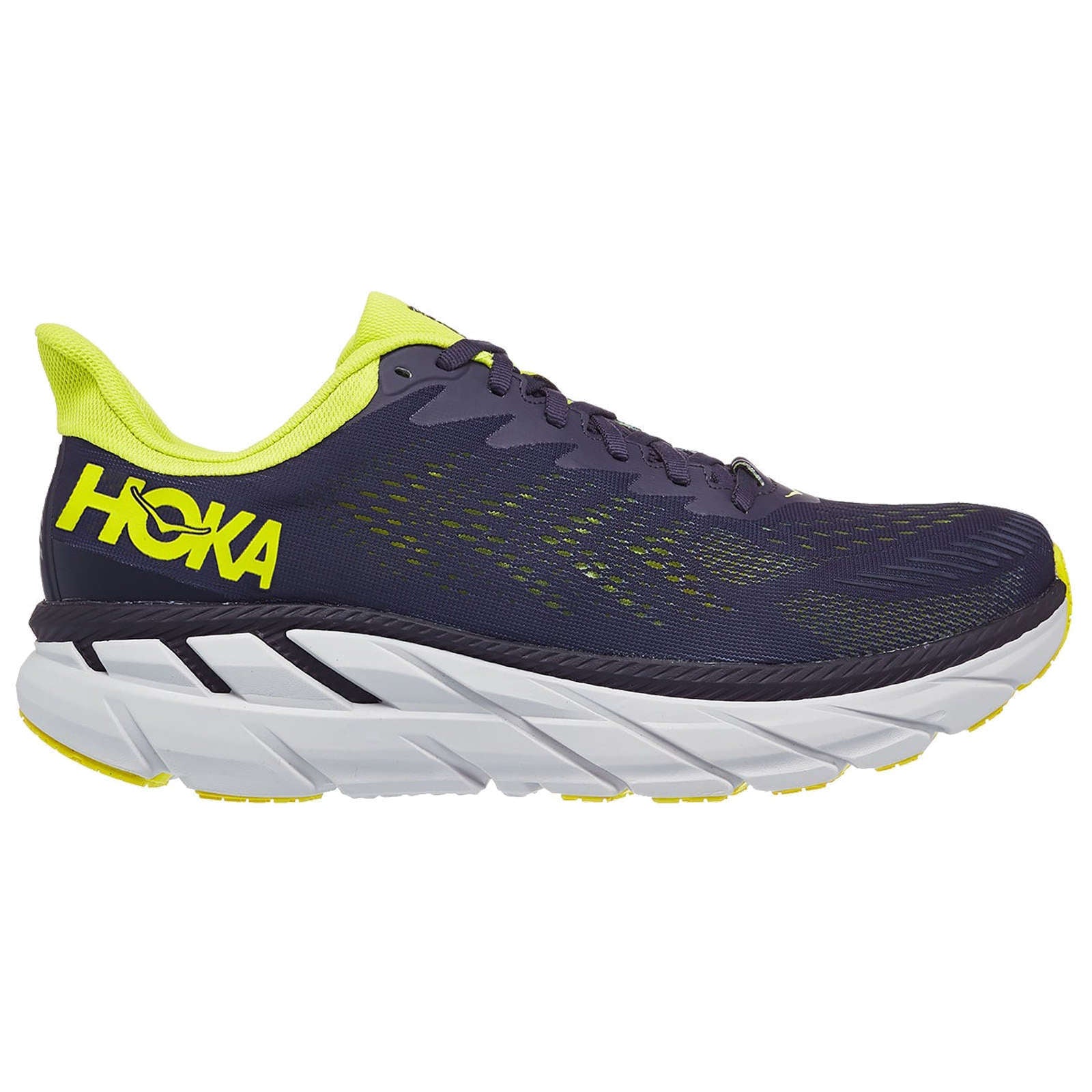 Hoka Clifton 7 Mesh Men's Running Shoes#color_odyssey grey evening primrose