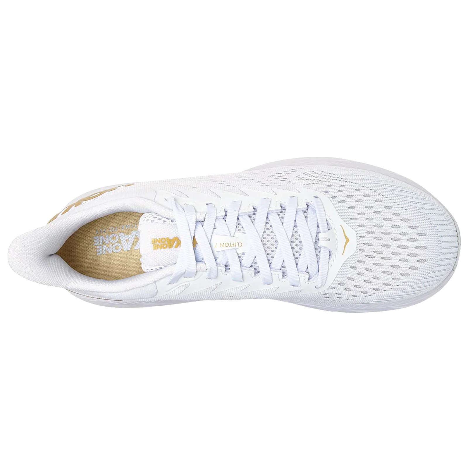 Hoka Clifton 7 Mesh Men's Running Shoes#color_white golden egg
