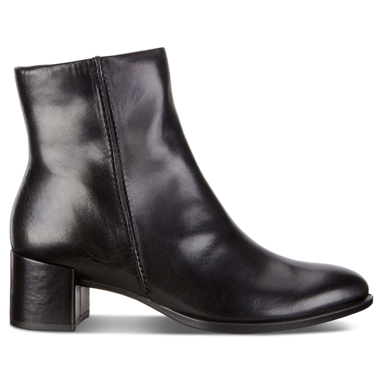Ecco Shape 35 Block Leather Womens Boots#color_black