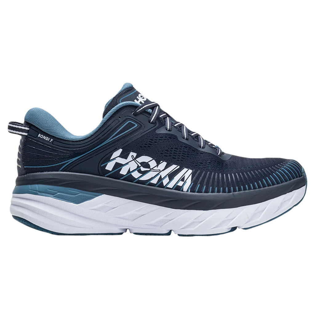 Hoka One One Bondi 7 Mesh Men's Low-Top Road Running Trainers#color_ombre blue provincial blue