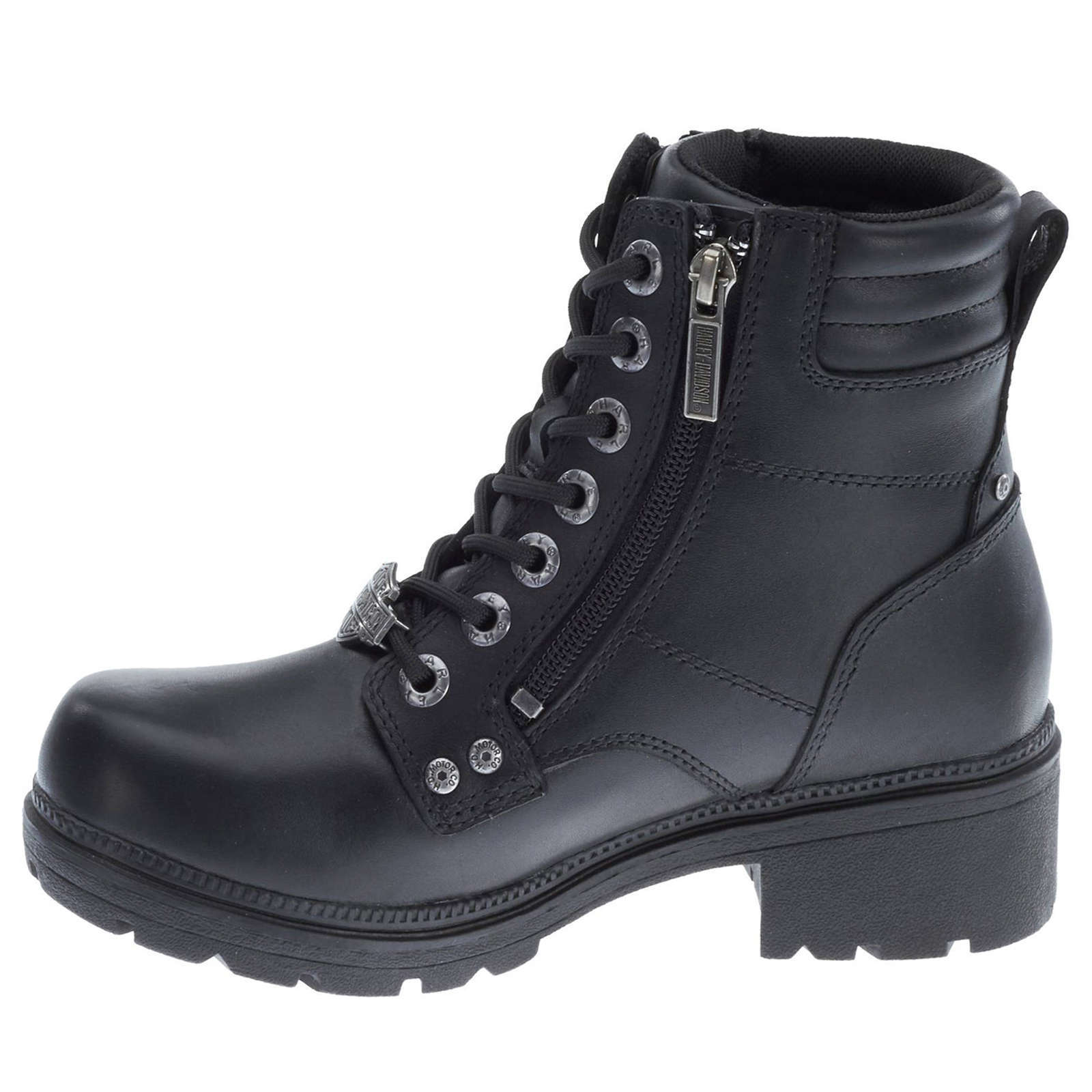 Harley Davidson Inman Mills Full Grain Leather Women's Riding Boots#color_black