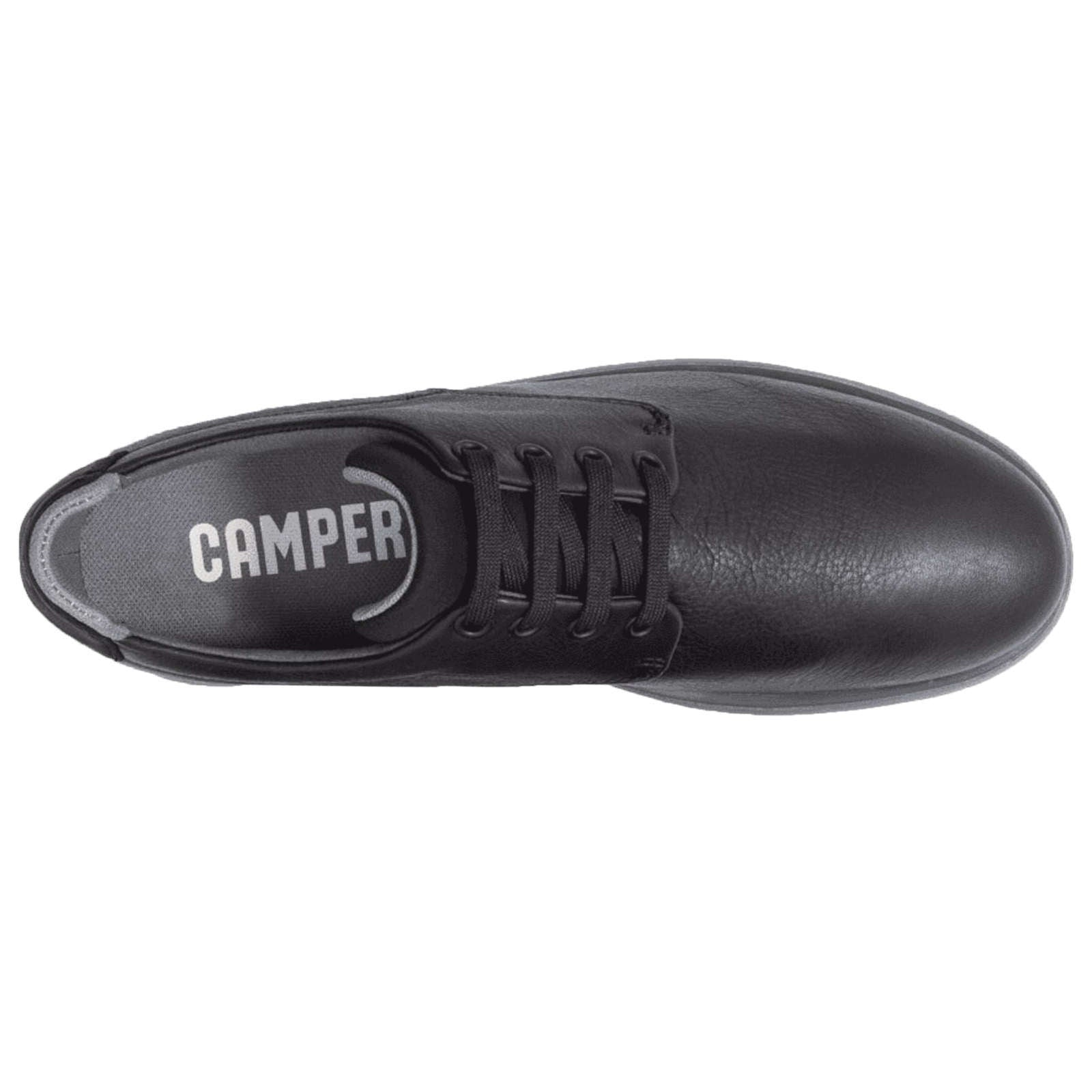 Camper Smith Calfskin Leather Textile Men's Shoes#color_black