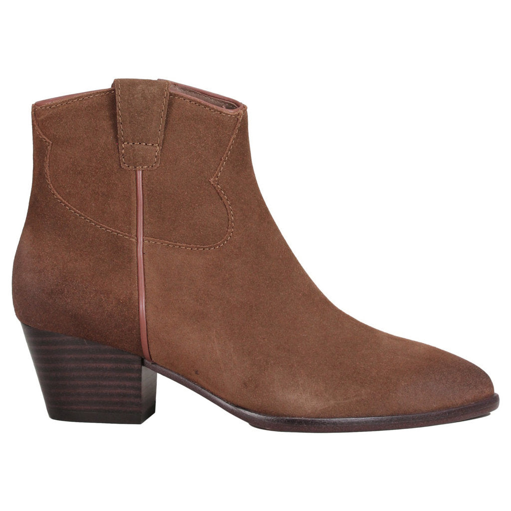 Ash Houston Suede Leather Women's Heeled Ankle Boots#color_russet