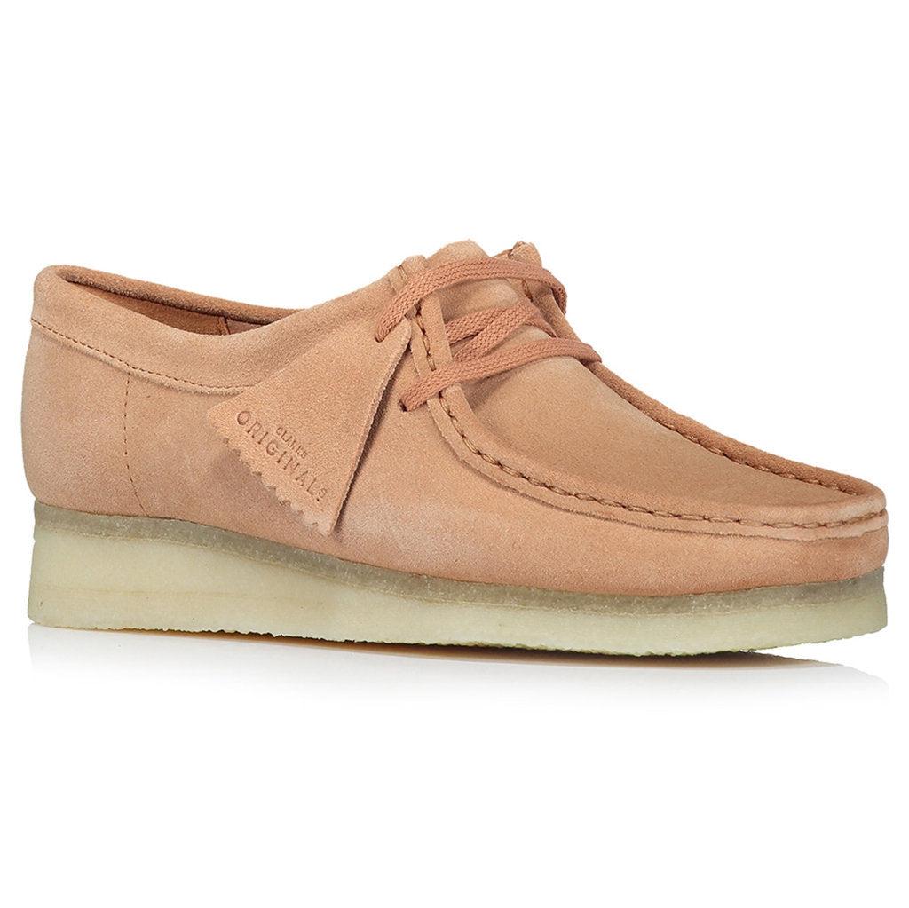 Clarks Originals Wallabee Suede Leather Womens Shoes#color_sandstone