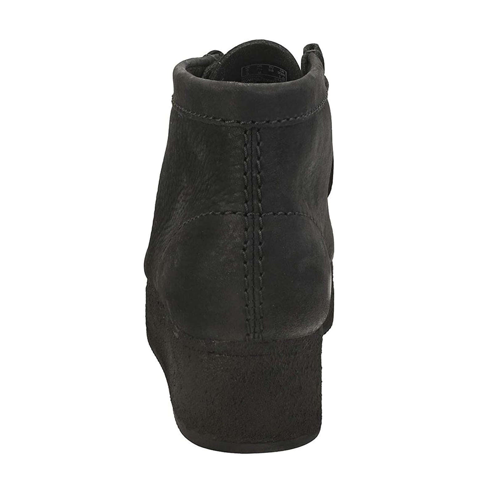 Clarks Originals Wallabee Wedge Nubuck Leather Women's Boots#color_black