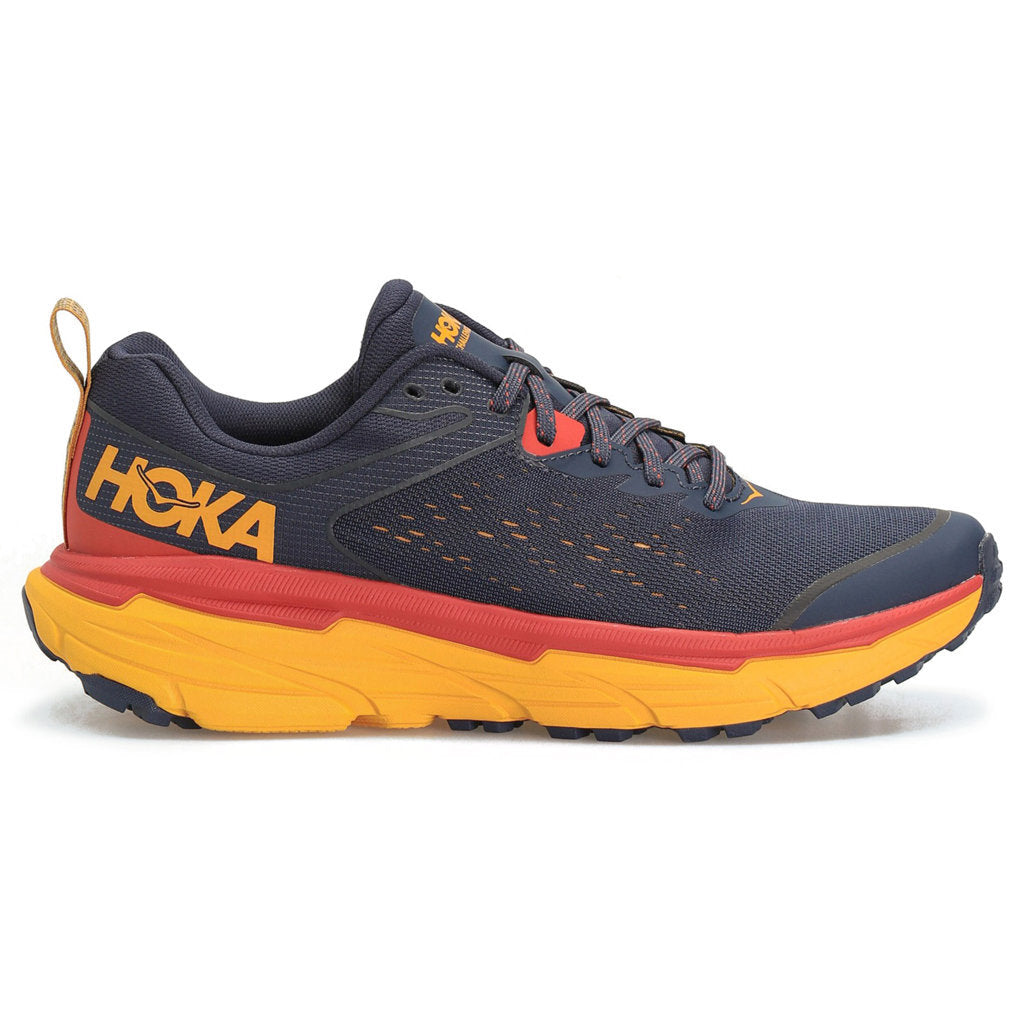 Hoka Challenger ATR 6 Synthetic Textile Men's Running Shoes#color_outer space radiant yellow