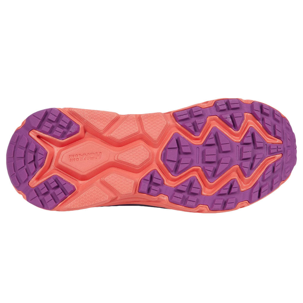 Hoka Challenger ATR 6 Synthetic Textile Women's Running Shoes#color_black iris hot coral