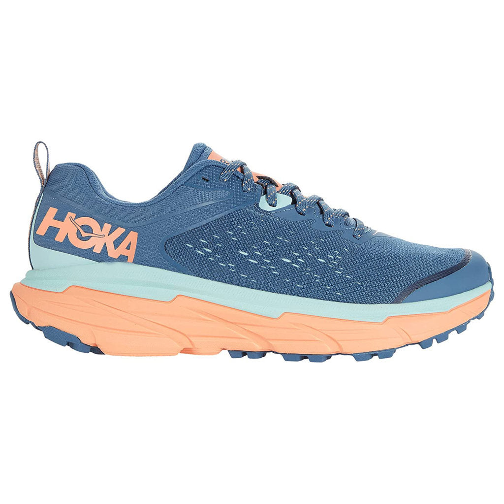 Hoka Challenger ATR 6 Synthetic Textile Women's Running Shoes#color_real teal cantaloupe