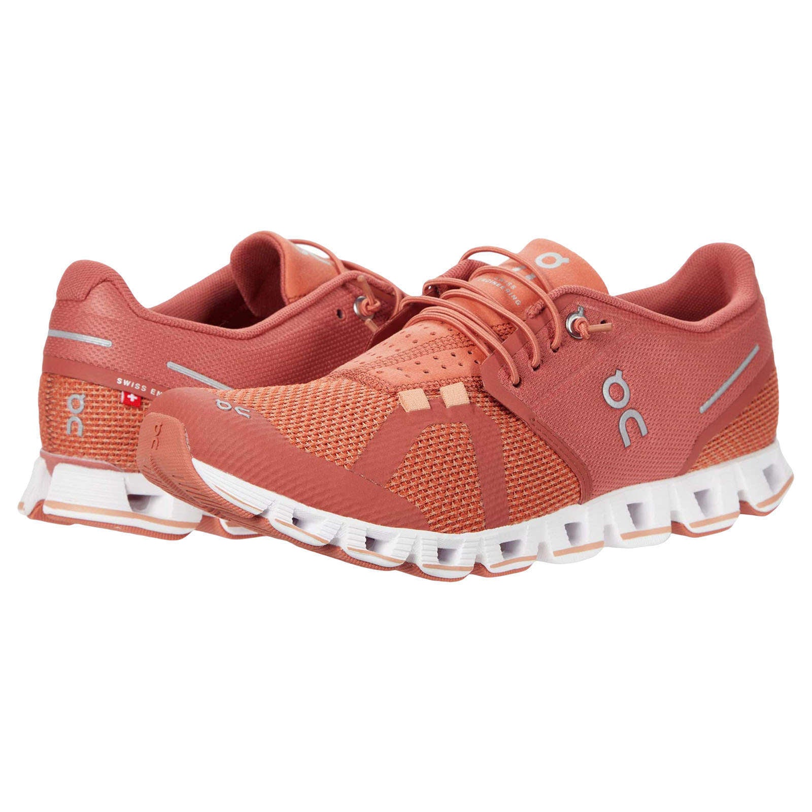 On Cloud Mesh Women's Running Shoes#color_chili rust