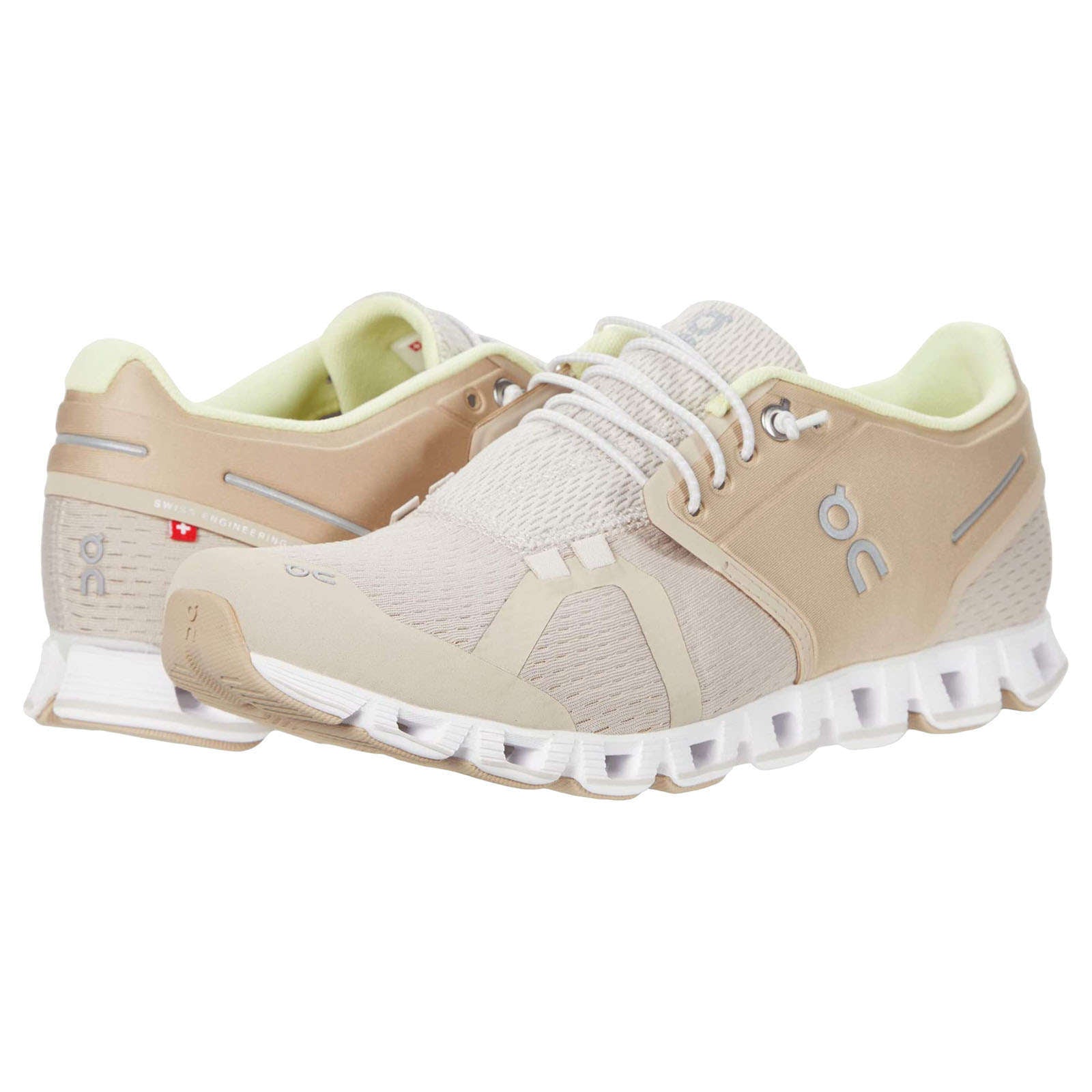 On Cloud Mesh Women's Running Shoes#color_sand pearl