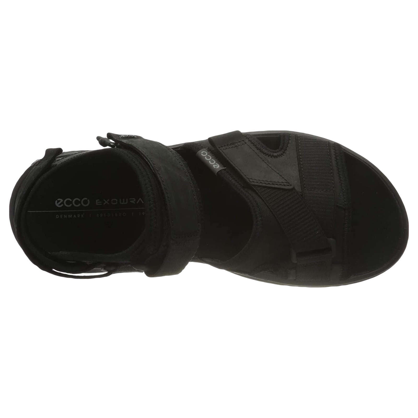 Ecco Exowrap Nubuck Textile Mens Sandals#color_black