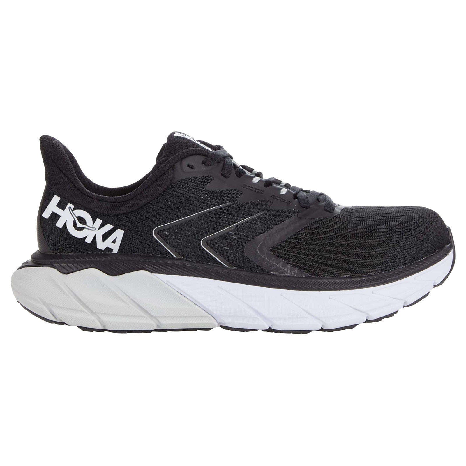 Hoka Arahi 5 Synthetic Textile Women's Running Shoes#color_black white