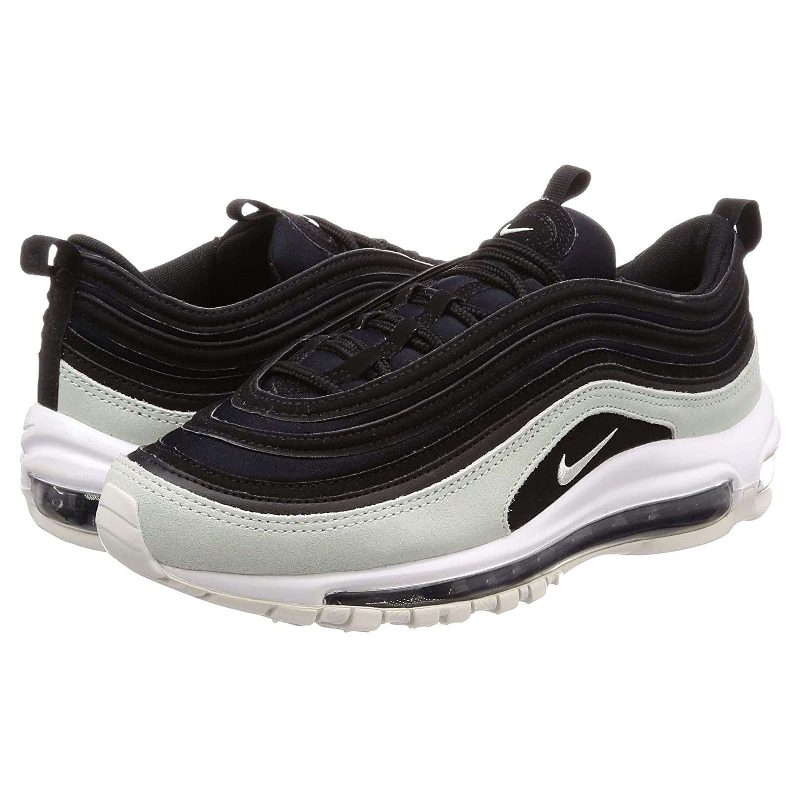 Nike Air Max 97 PRM Textile Leather Synthetic Women's Low-Top Trainers#color_black spuce aura