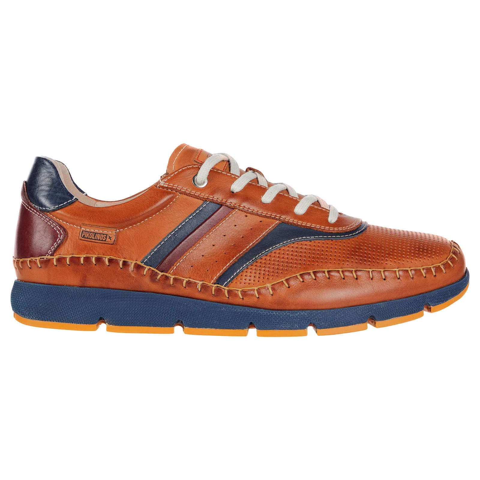 Pikolinos Fuencarral M4U Leather Mens Trainers#color_brandy