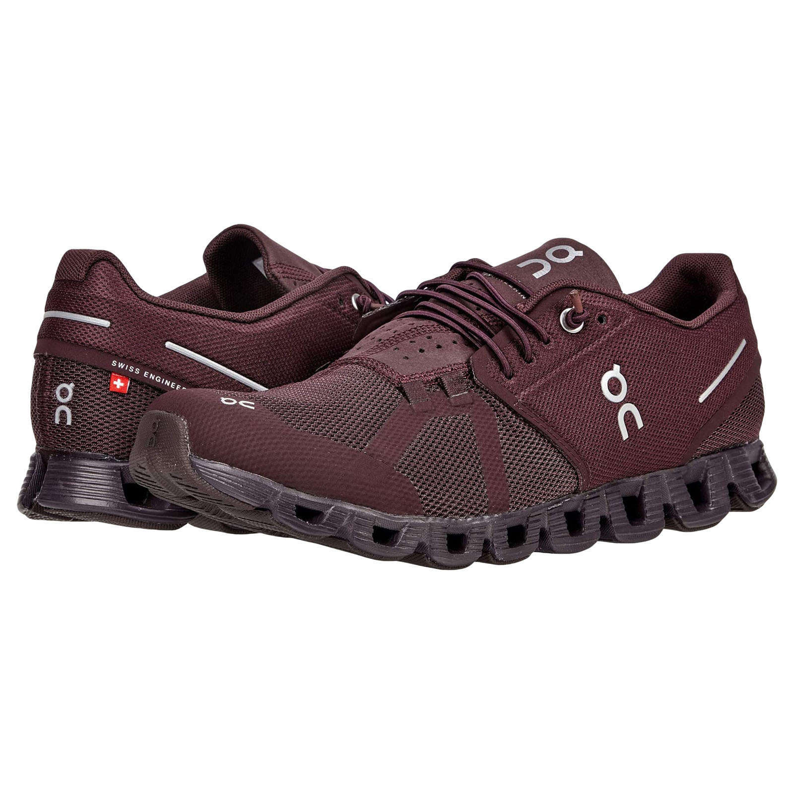 On Cloud Monochrome Textile Men's Running Shoes#color_mulberry