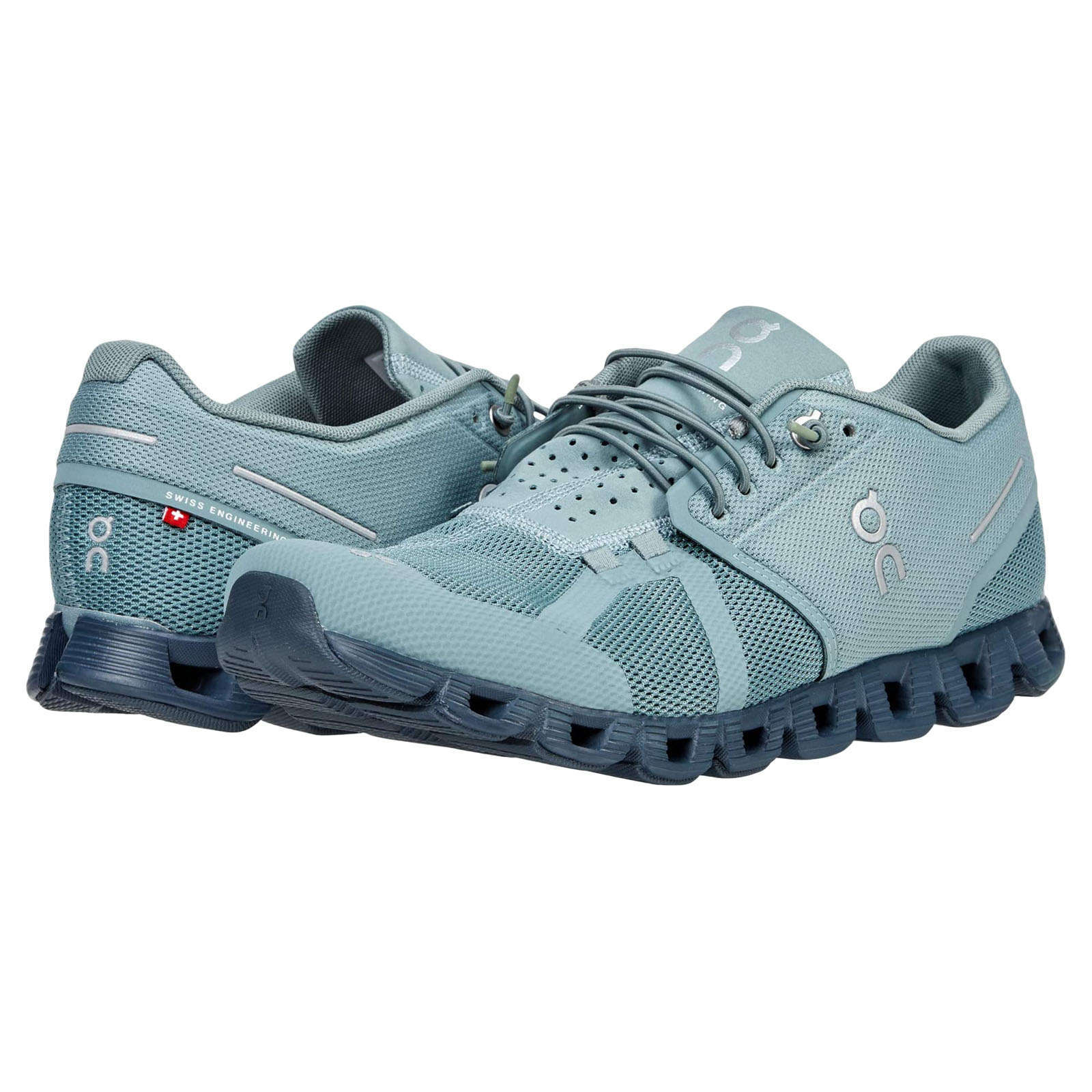 On Cloud Monochrome Textile Men's Running Shoes#color_sea