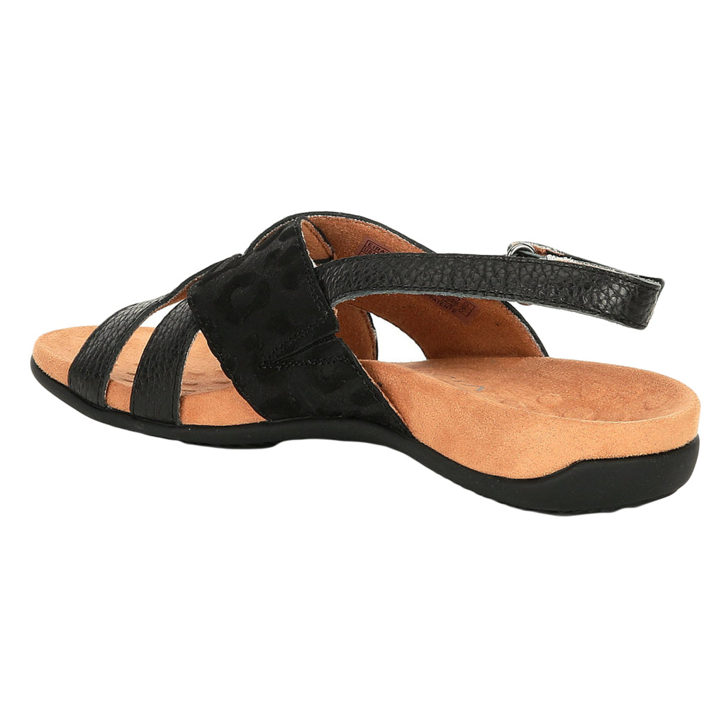 Vionic Rest Eira Leather Womens Sandals#color_black