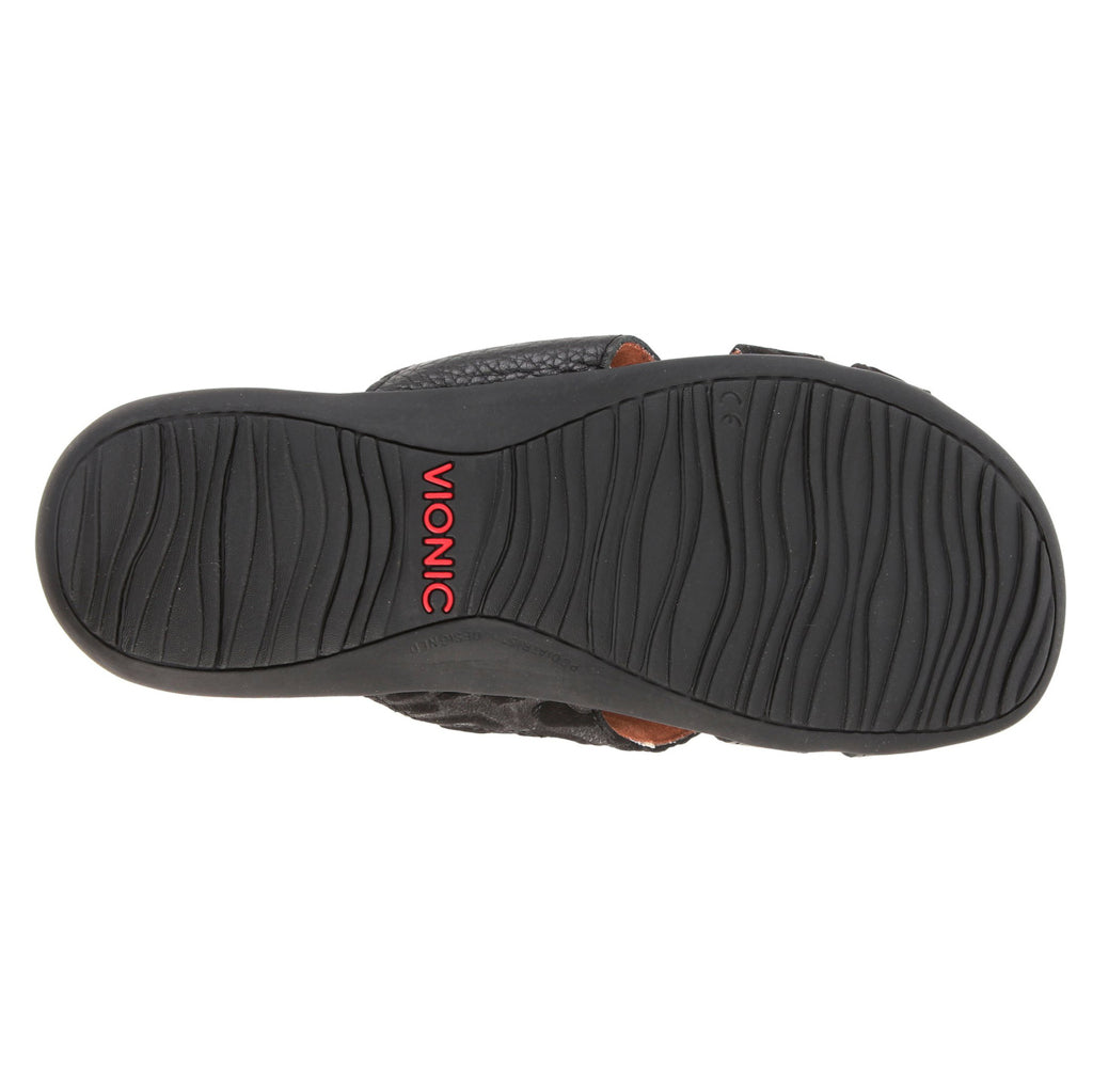 Vionic Rest Eira Leather Womens Sandals#color_black