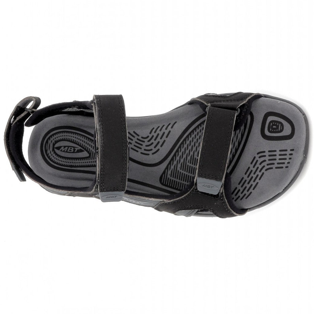 MBT Saka 6S Sport PU Leather Men's Open-Toe Sandals#color_black charcoal grey