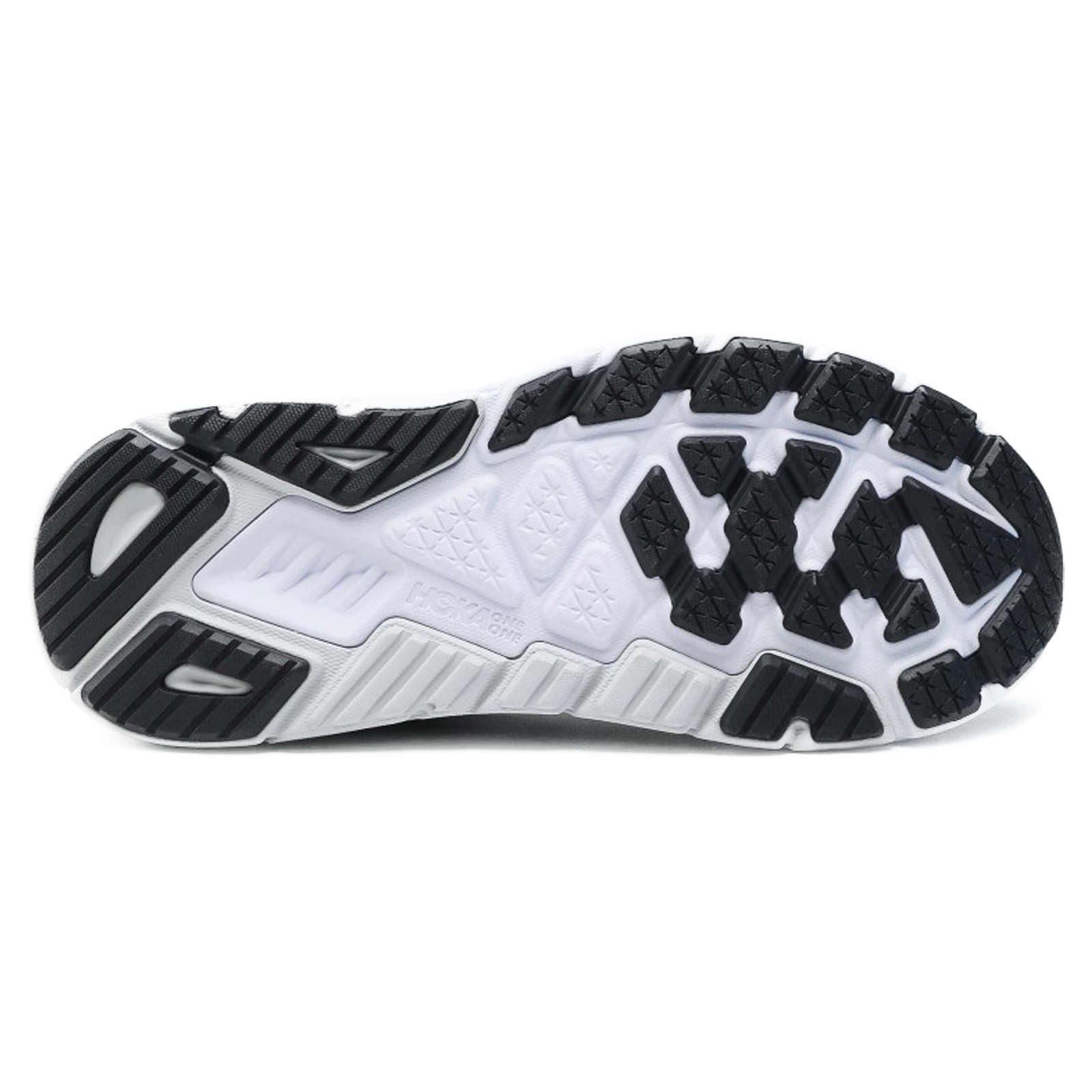 Hoka Arahi 5 Synthetic Textile Men's Running Shoes#color_black white
