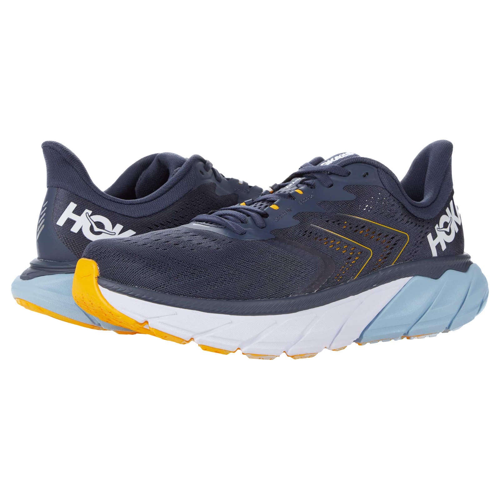 Hoka Arahi 5 Synthetic Textile Men's Running Shoes#color_ombre blue blue fog