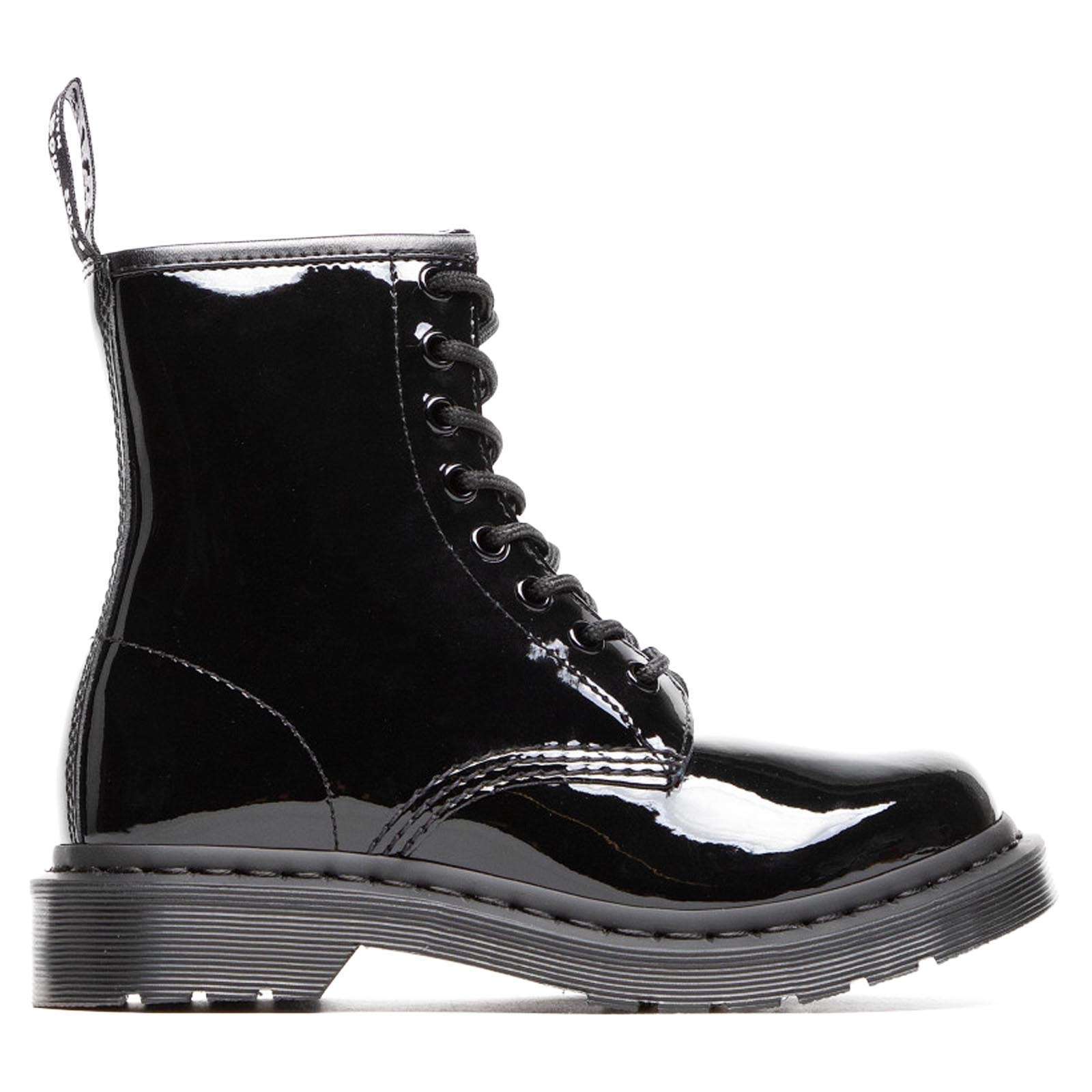 Dr. Martens 1460 Mono Glossy Patent Leather Women's Ankle Boots#color_black