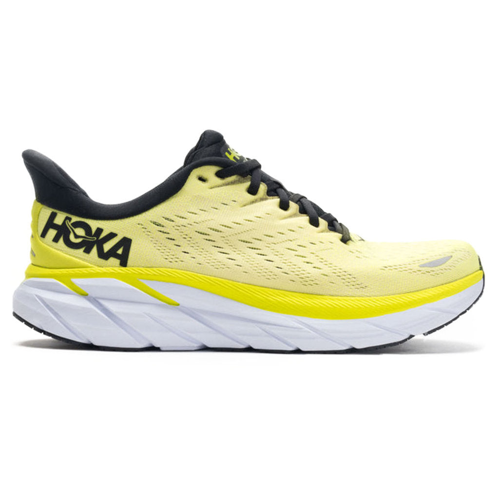 Hoka One One Clifton 8 Textile Mens Trainers#color_evening primrose charlock