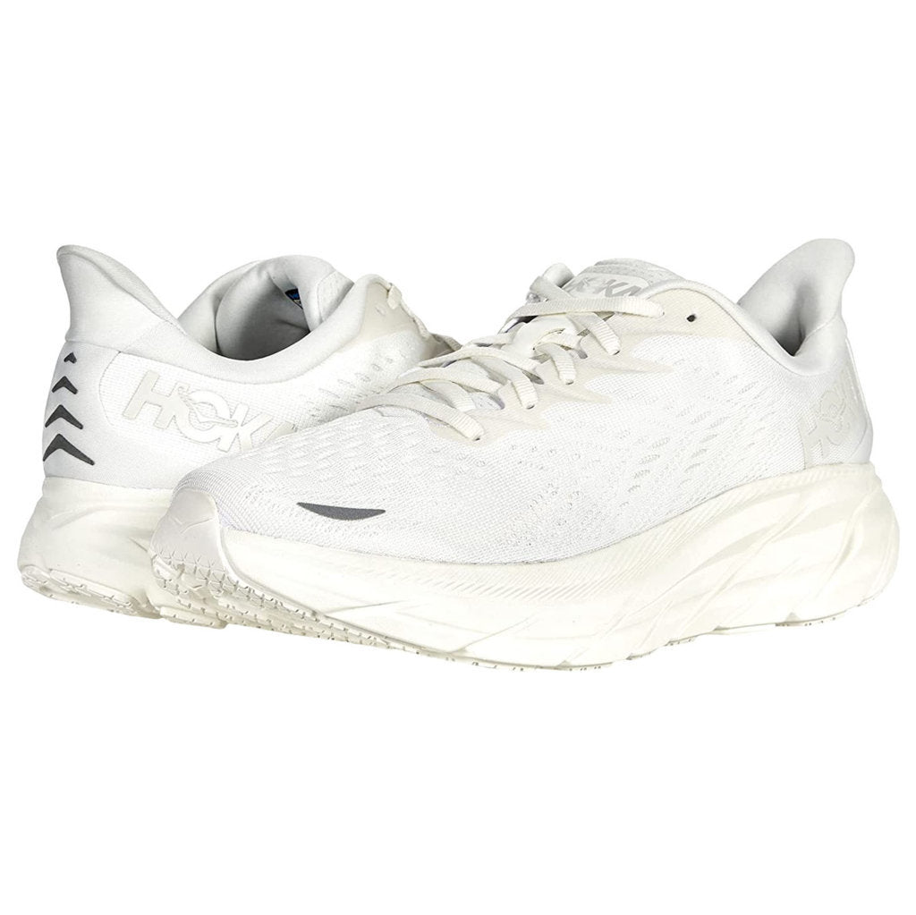 Hoka One One Clifton 8 Textile Womens Trainers#color_white