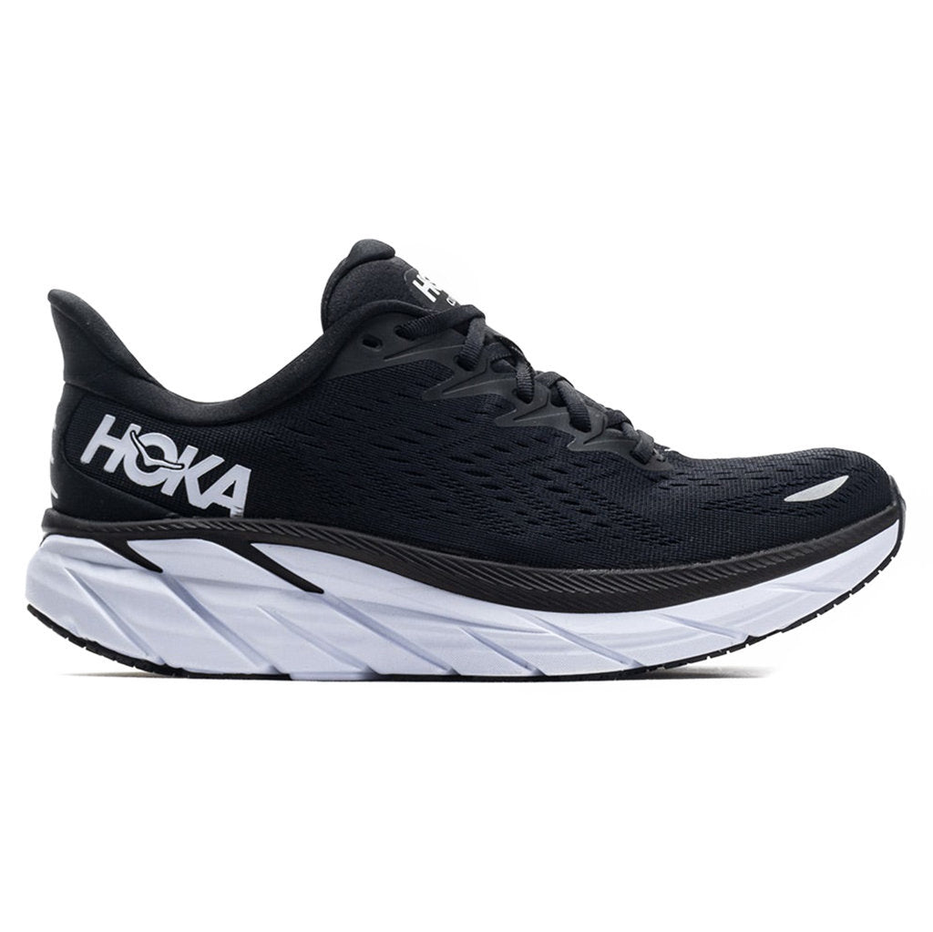Hoka Clifton 8 Mesh Women's Running Shoes#color_black white