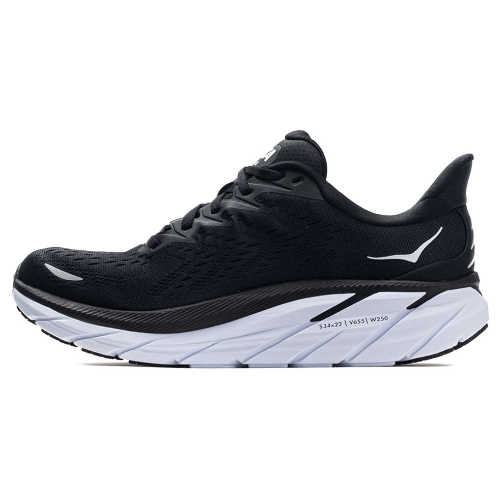 Hoka Clifton 8 Mesh Women's Running Shoes#color_black white