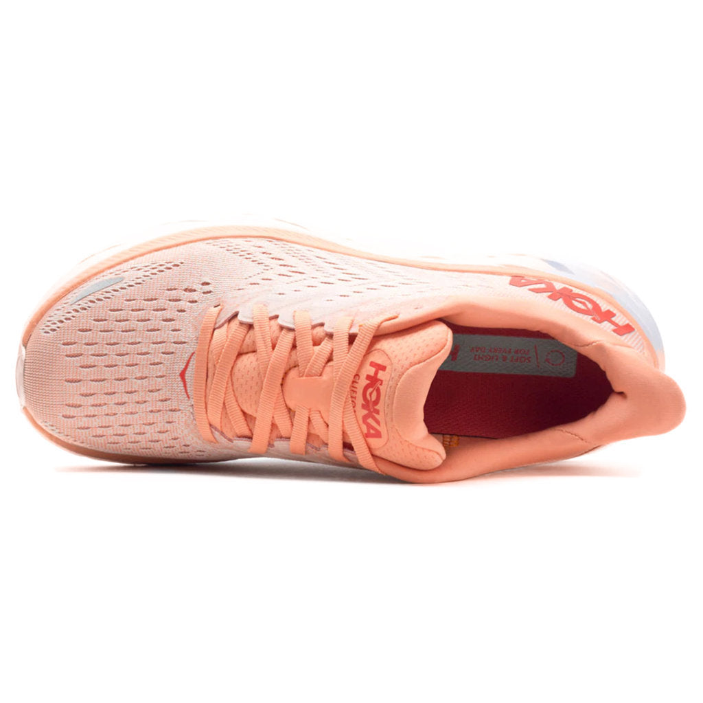Hoka Clifton 8 Mesh Women's Running Shoes#color_cantaloupe silver peony