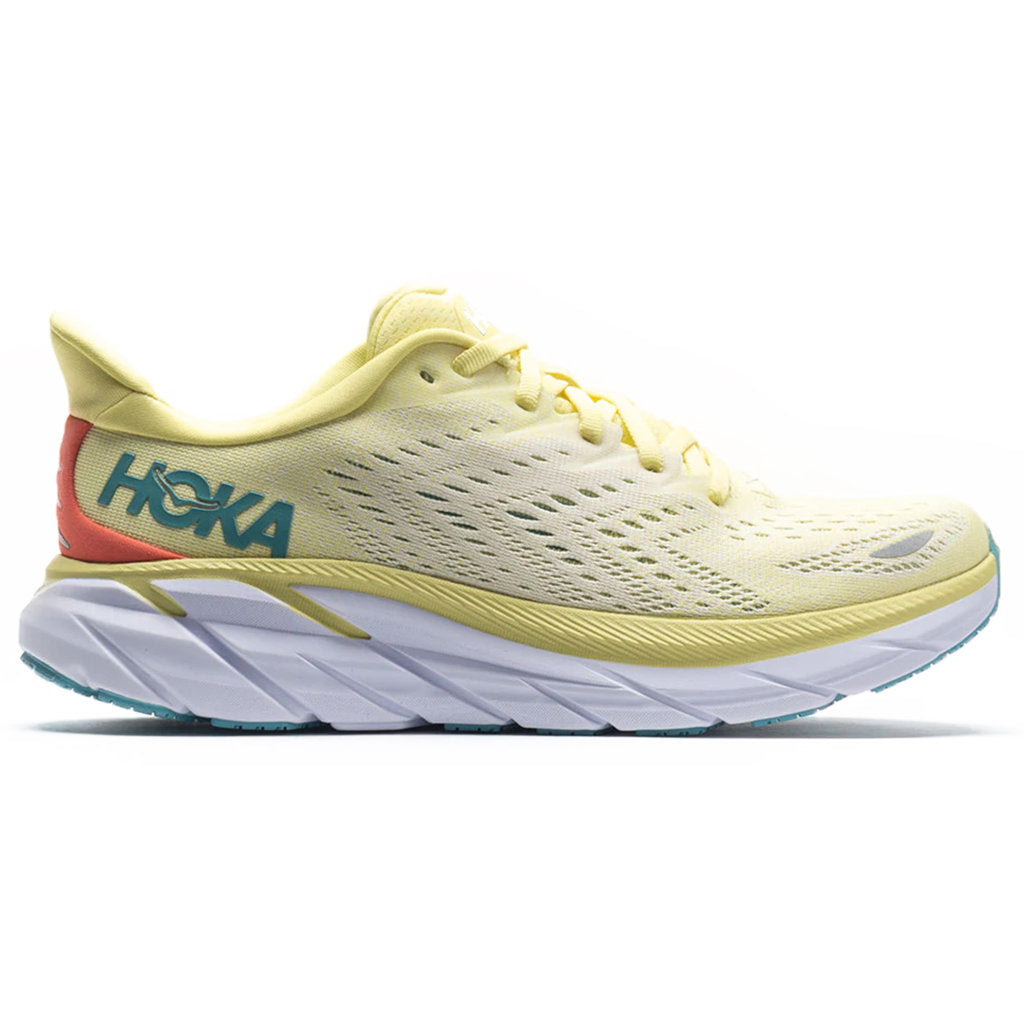 Hoka One One Clifton 8 Textile Womens Trainers#color_yellow pear sweet corn