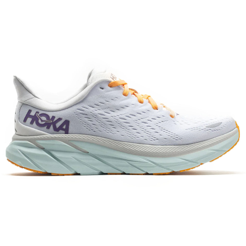 Hoka Clifton 8 Mesh Women's Running Shoes#color_blanc de blanc white