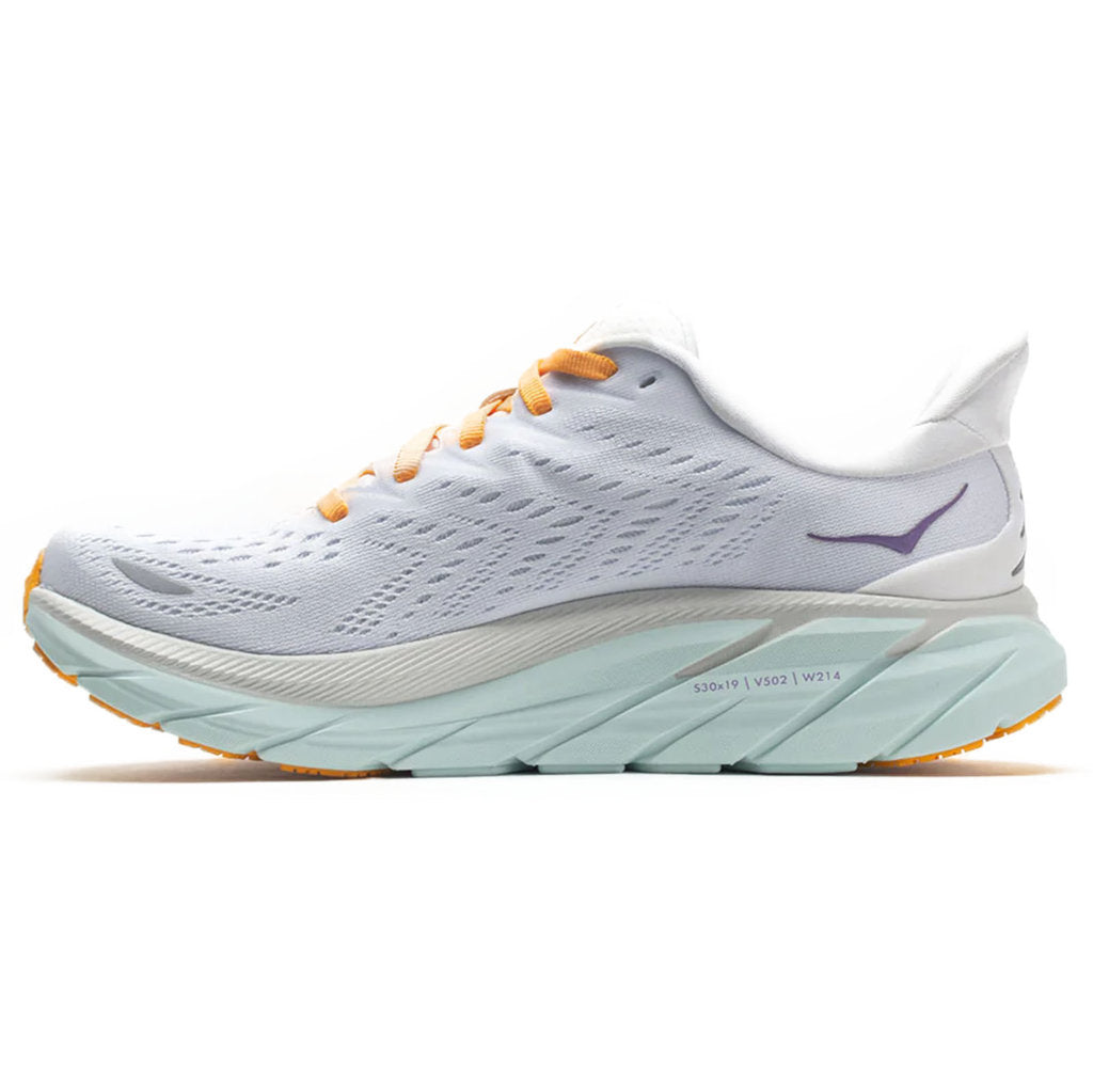 Hoka Clifton 8 Mesh Women's Running Shoes#color_blanc de blanc white