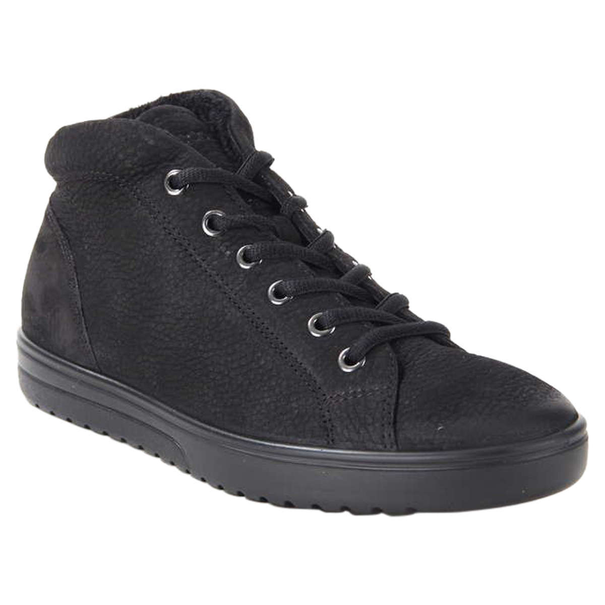 Ecco Fara 235343 Nubuck Womens Trainers#color_black