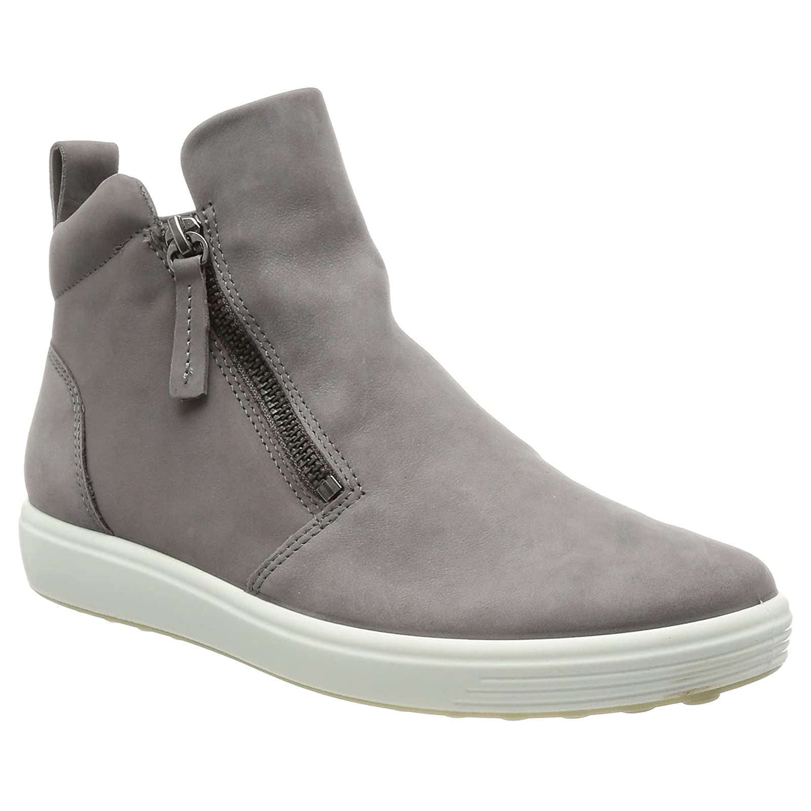 Ecco Soft 7 470313 Nubuck Womens Trainers#color_gravity