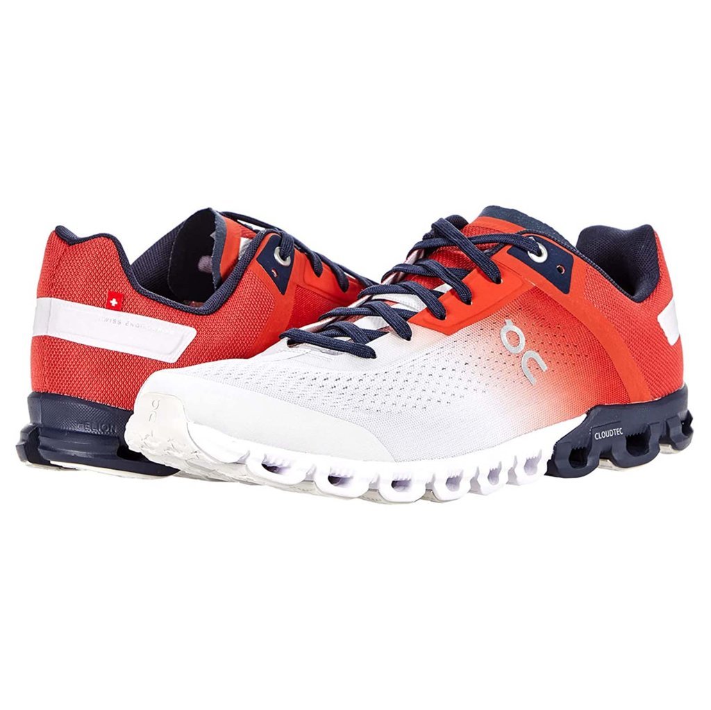 On Cloudflow Mesh Men's Running Shoes#color_rust eclipse