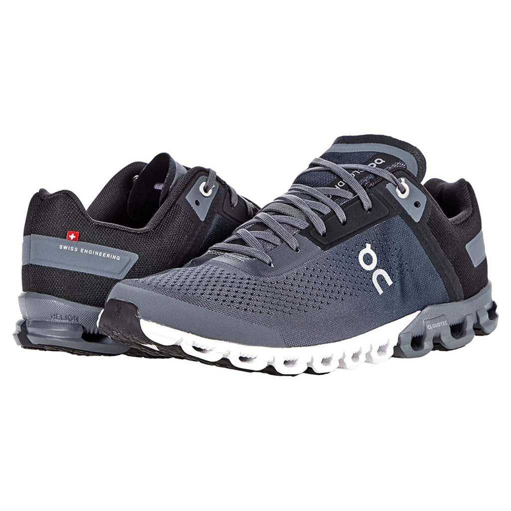 On Cloudflow Mesh Men's Running Shoes#color_black asphalt
