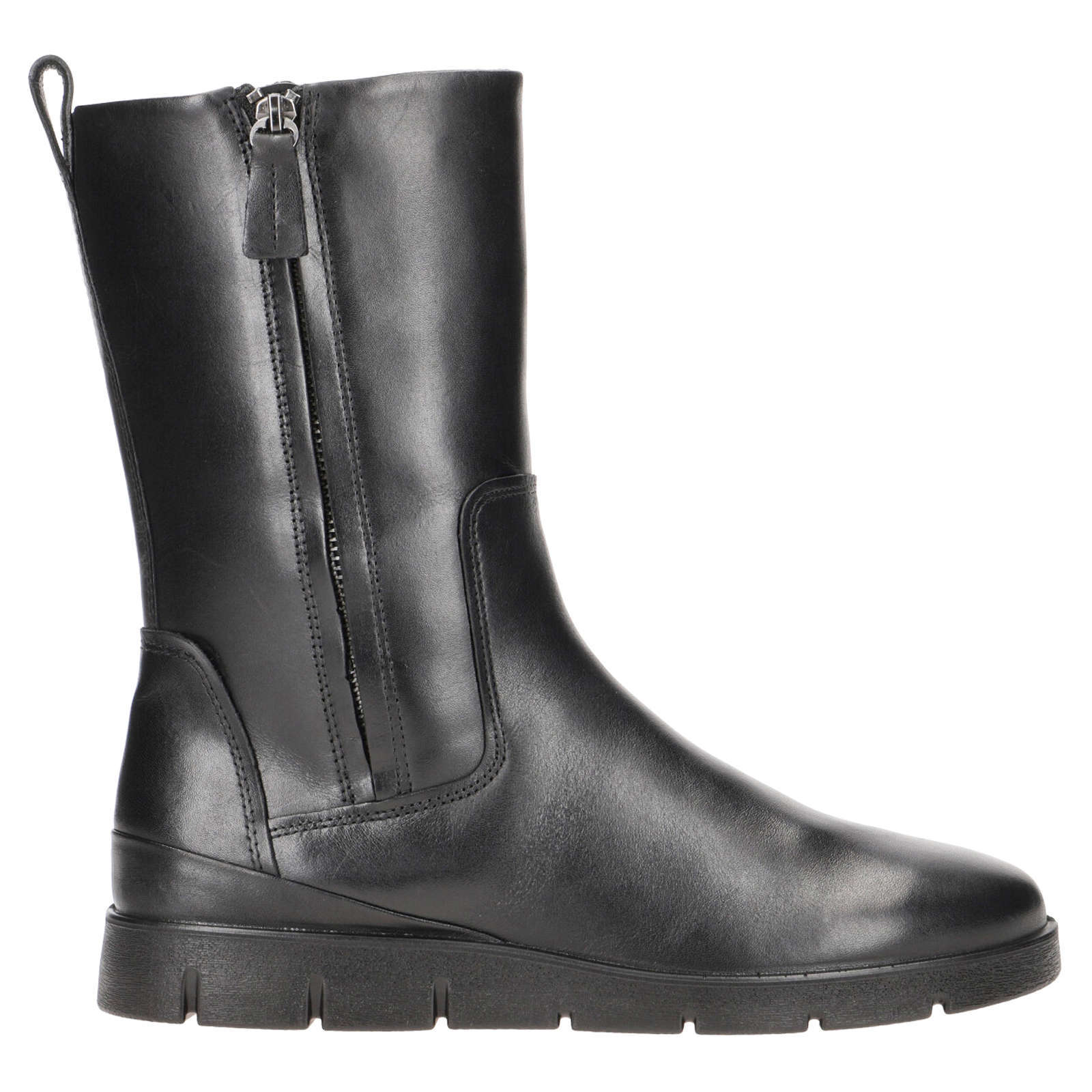 Ecco Bella Smooth Full Grain Leather Women's Zip Up Mid Calf Boots