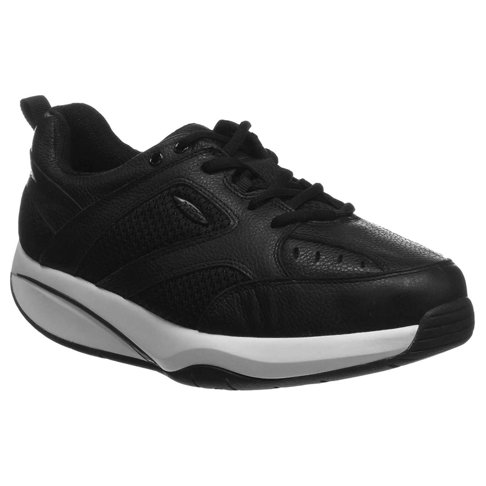 MBT Anataka DX Nappa Suede Leather & Mesh Women's Low-Top Trainers#color_black