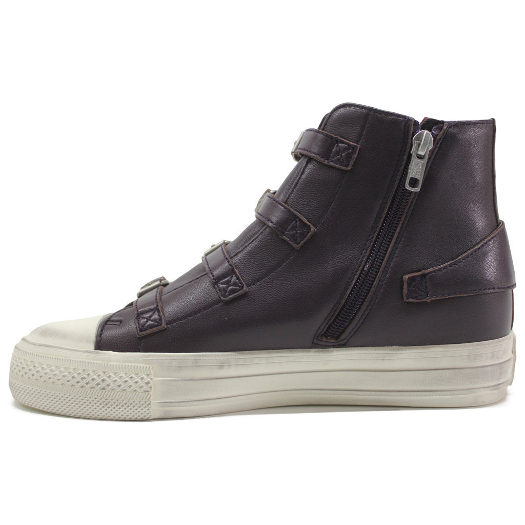 Ash Virgin Nappa Leather Women's High-Top Trainers#color_plum