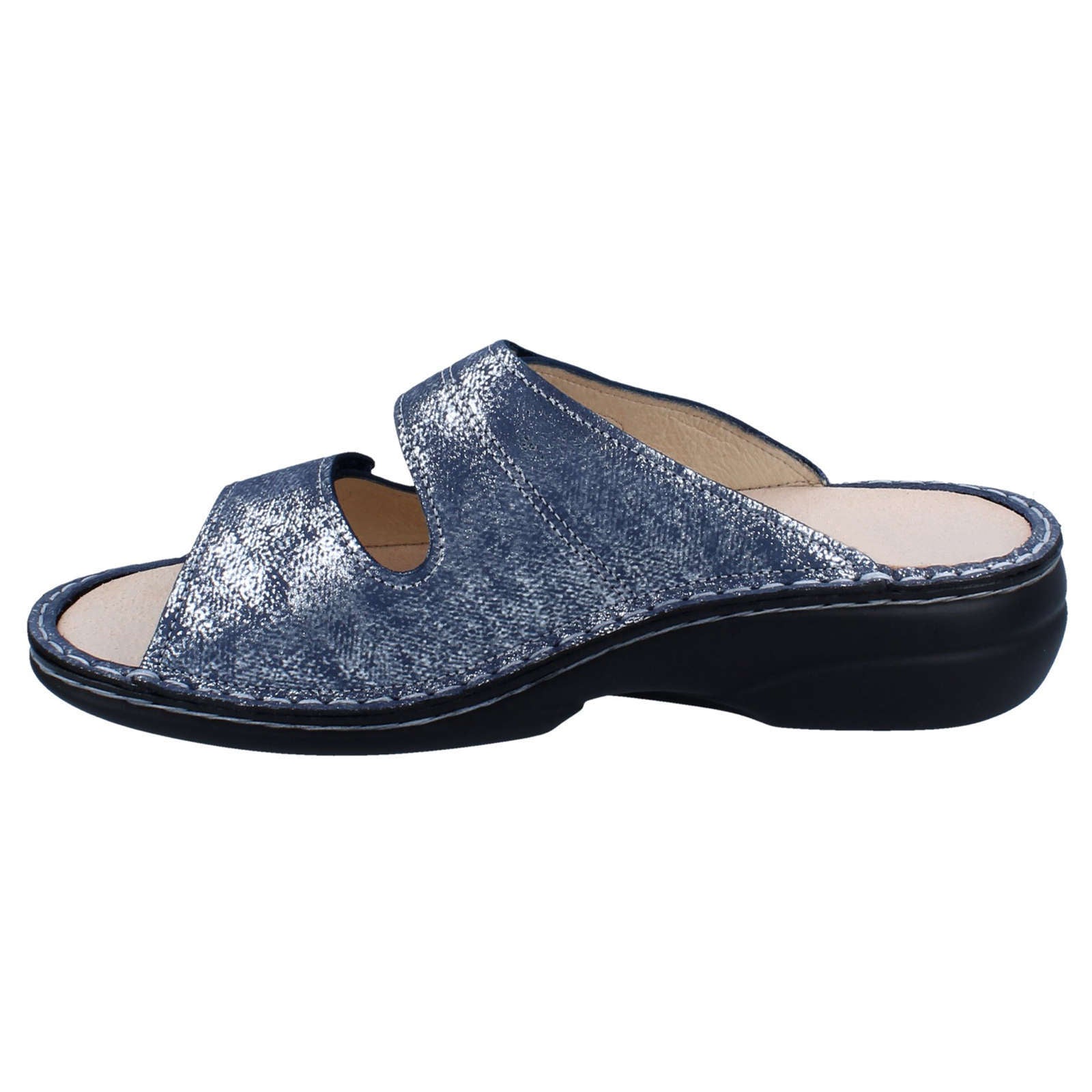 Finn Comfort Sansibar Patterned Leather Women's Slip-On Sandals#color_atoll