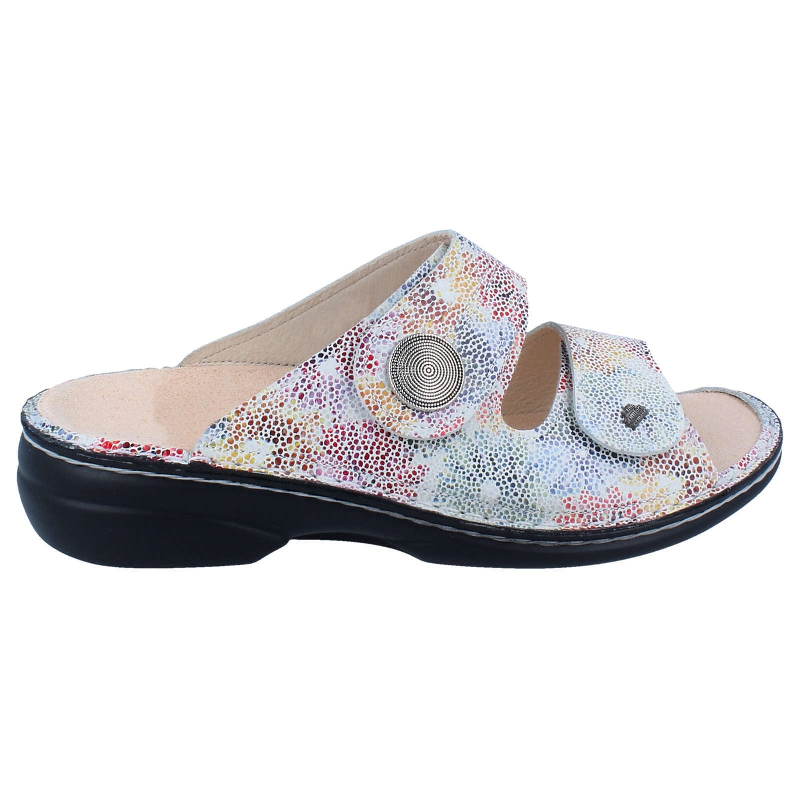 Finn Comfort Sansibar Patterned Leather Women's Slip-On Sandals#color_multi