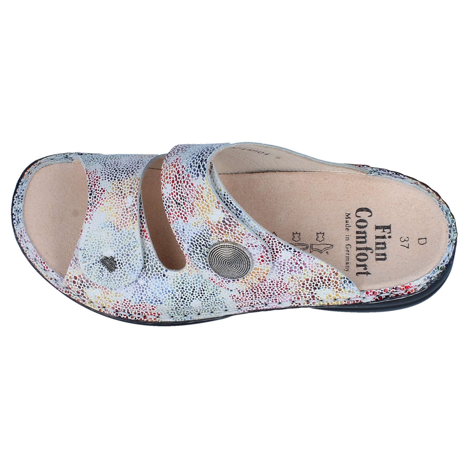 Finn Comfort Sansibar Patterned Leather Women's Slip-On Sandals#color_multi