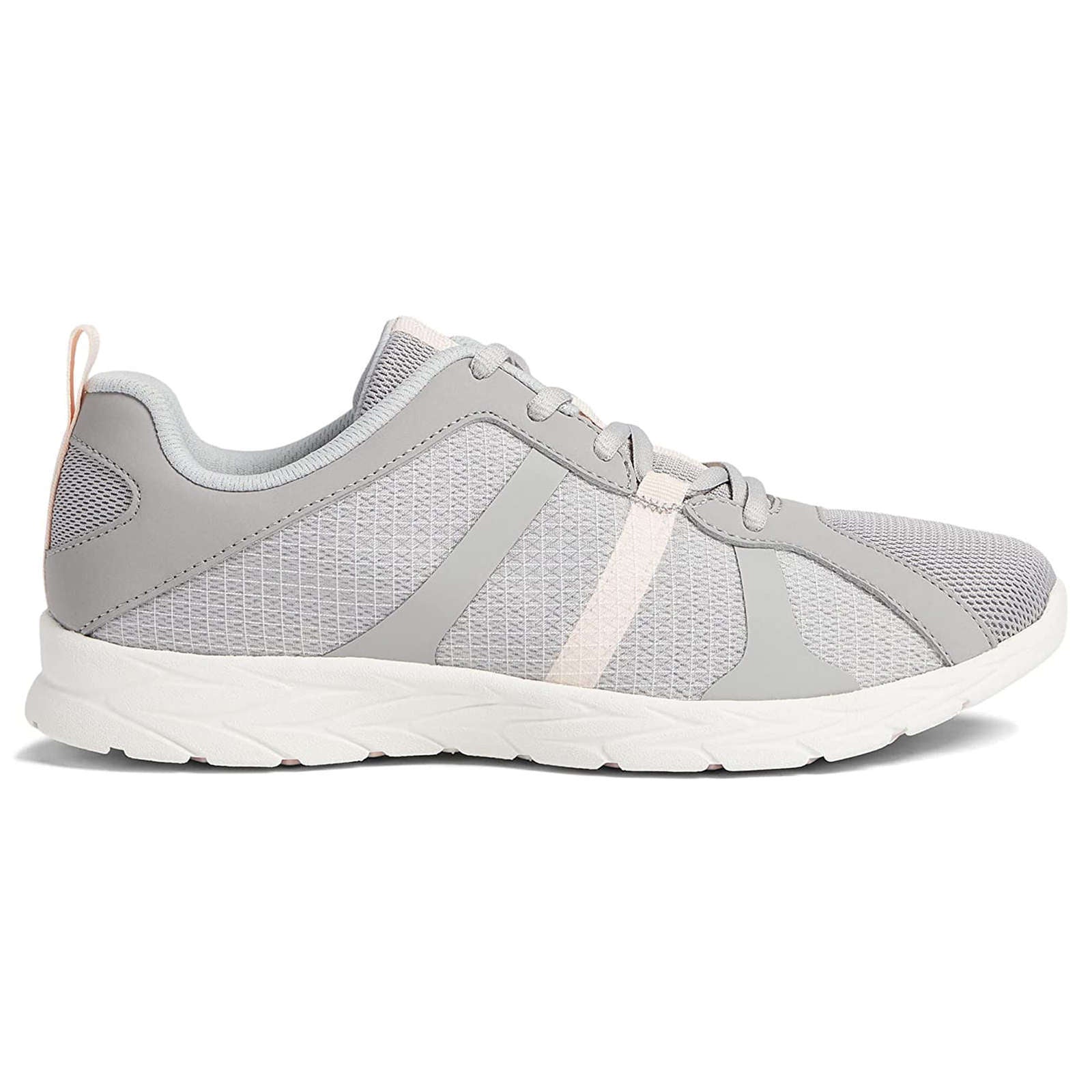 Vionic Brisk Radiant Synthetic Leather Womens Trainers#color_light grey cloud pink