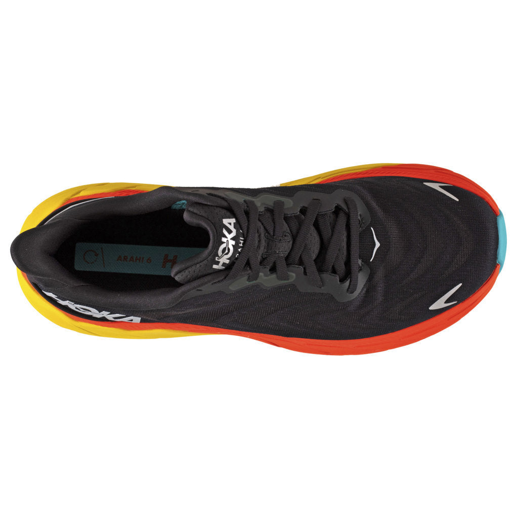 Hoka Arahi 6 Mesh Men's Running Shoes#color_black flame
