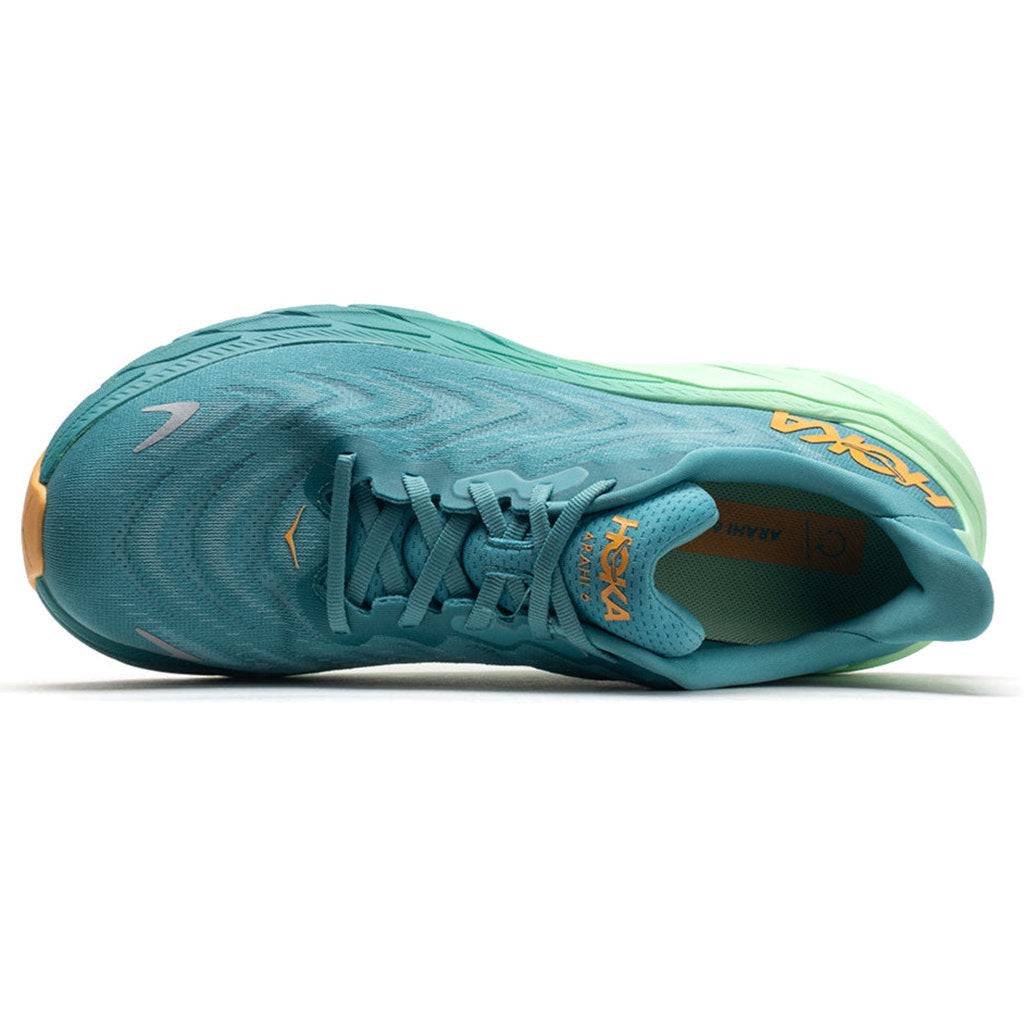 Hoka Arahi 6 Mesh Men's Running Shoes#color_ocean mist lime glow