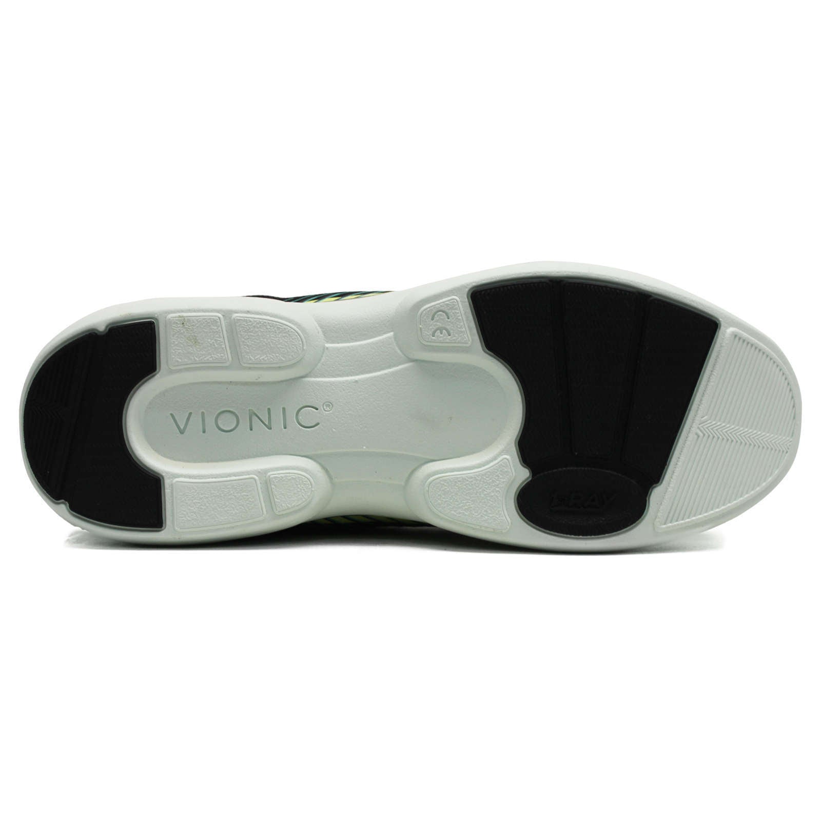 Vionic Embolden Synthetic Textile Womens Trainers#color_black pale lime