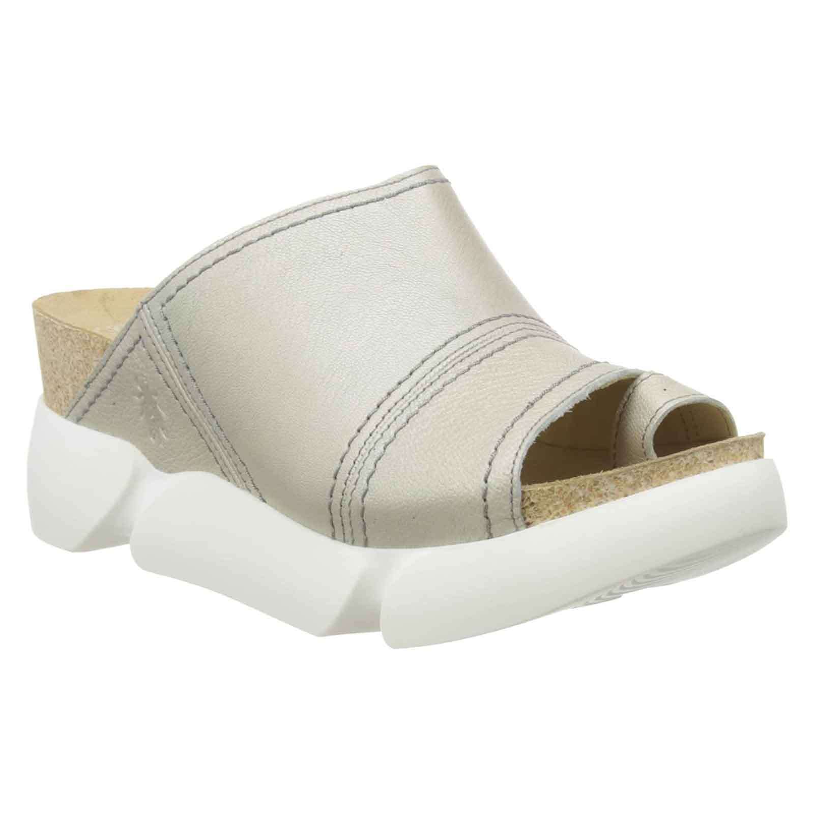 Fly London SIVE866FLY Leather Womens Sandals#color_silver